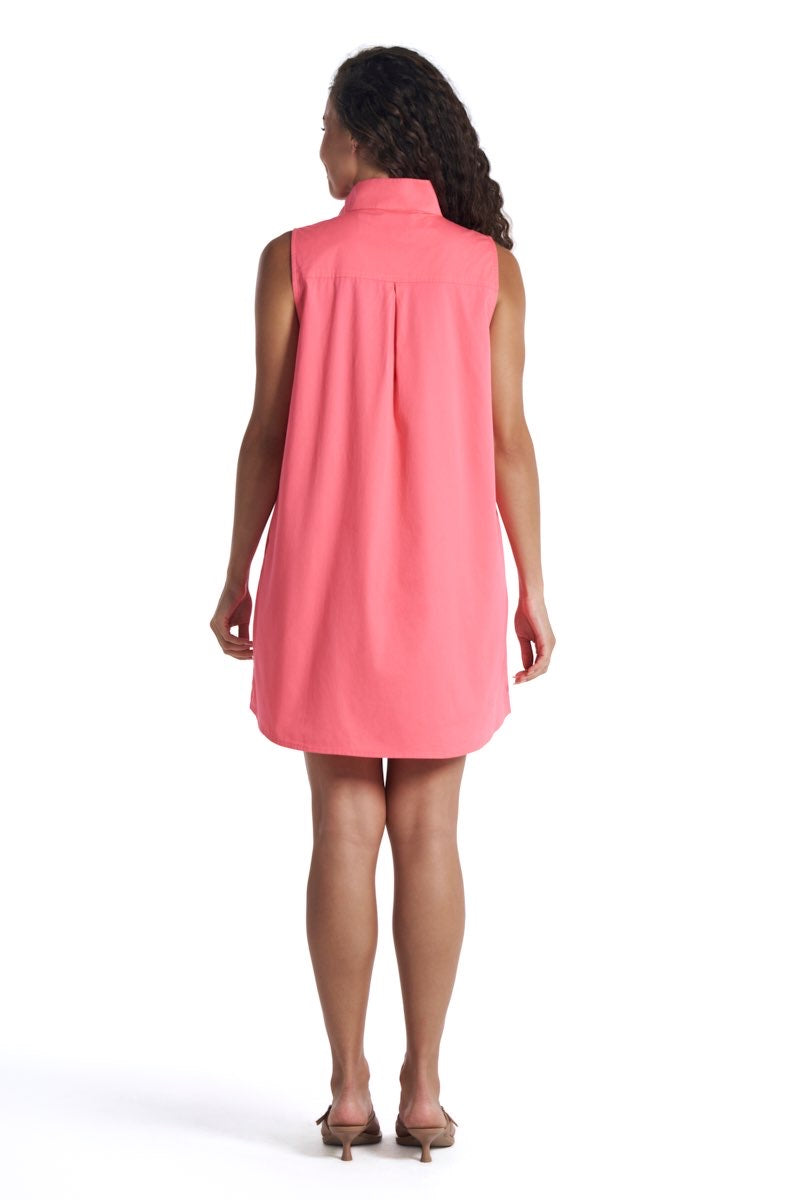 Silverlakes | Women's Sleeveless Dress | Sunkist Coral
