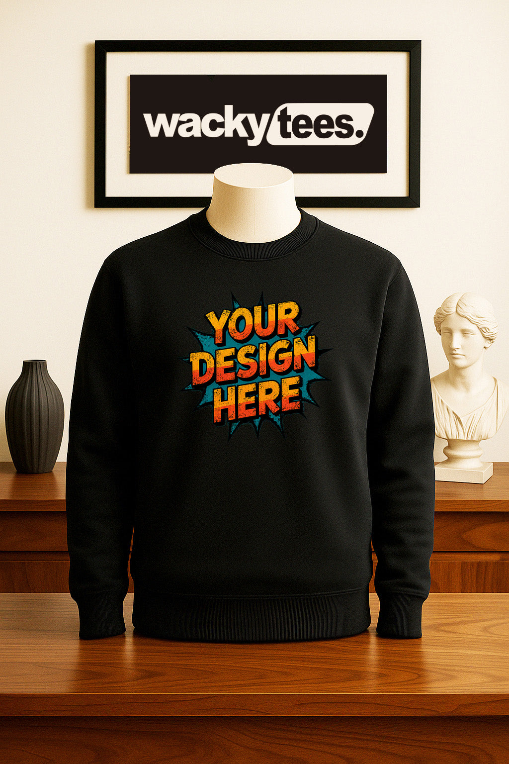 Your Custom Design - Logo - Portrait - Text - Artwork Digitally Printed Premium Graphic Tee Shirt