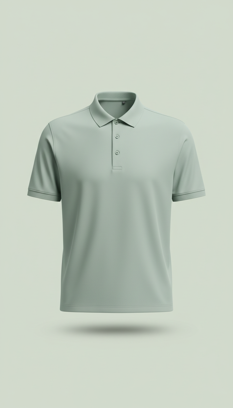 Minimalist Performance Golf Polo Sage Mist