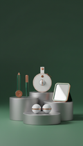 Copper-accented putting accessory kit