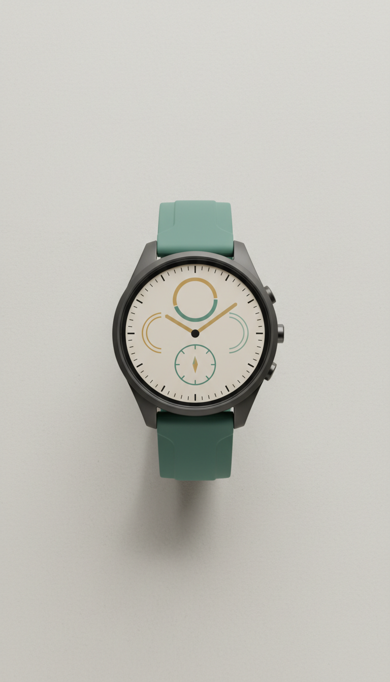 Streamlined Athletic Watch with Matte Steel Case