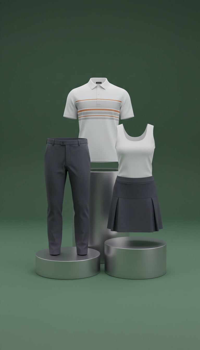 Performance golf apparel set