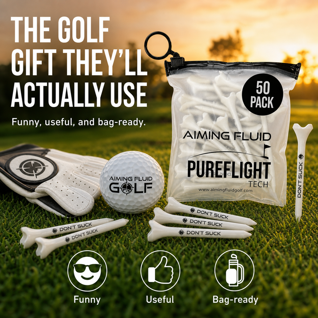 DON’T SUCK™ Golf Tees – PureFlight™ 4-Prong Design (50-Pack)