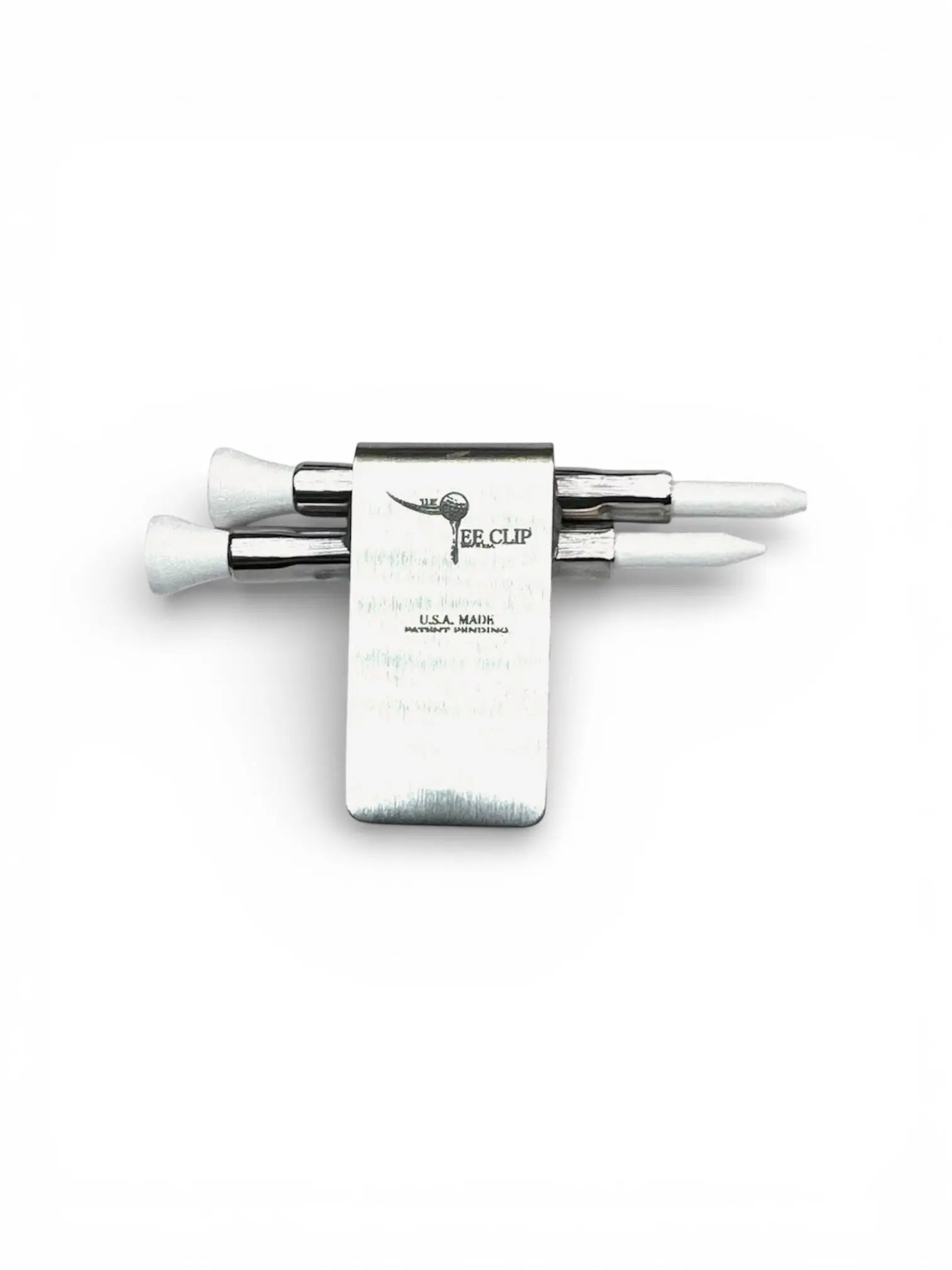 The Tee Clip® Tether™: USA Made | Golf Tee Holder for Belt or Waist| Double Barrels for 2 Tees and 18mm Ball Marker