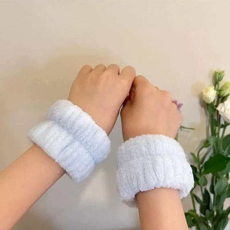 Face Wash Headband & Absorbent Wristband Spa Set