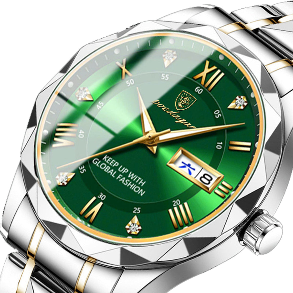 Mens Watch Leather Strap Quartz Movement